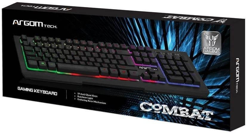 Argom Tech Gaming Keyboard Combat USB with Lights English