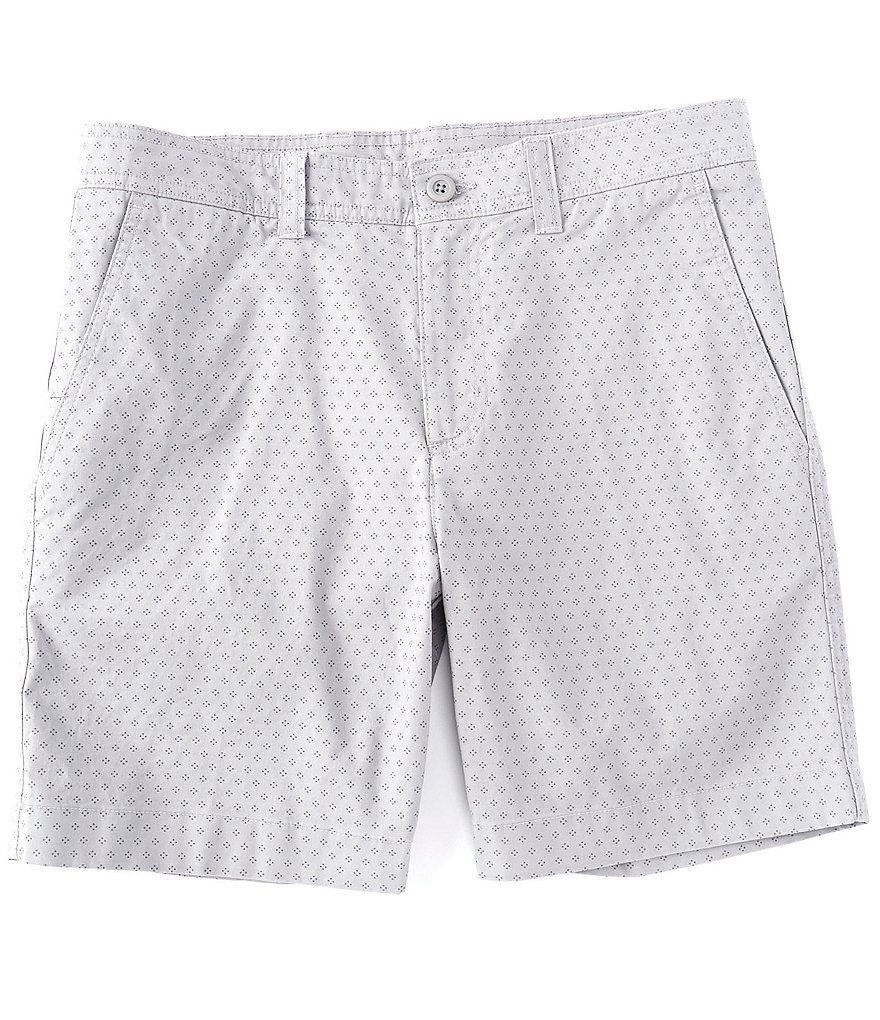 Roundtree & Yorke 7#double; Inseam Flat Front Tech Pocket Print Shorts