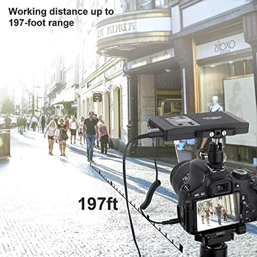 comica CVM-WS60 Combo Wireless Dual Lavalier Lapel Microphone System with UHF 12 Channels, Universal Smartphone Clamp,100-194ft Wireless Range,Wireless Microphone for Smartphones and Cameras (2Tx+1Rx)