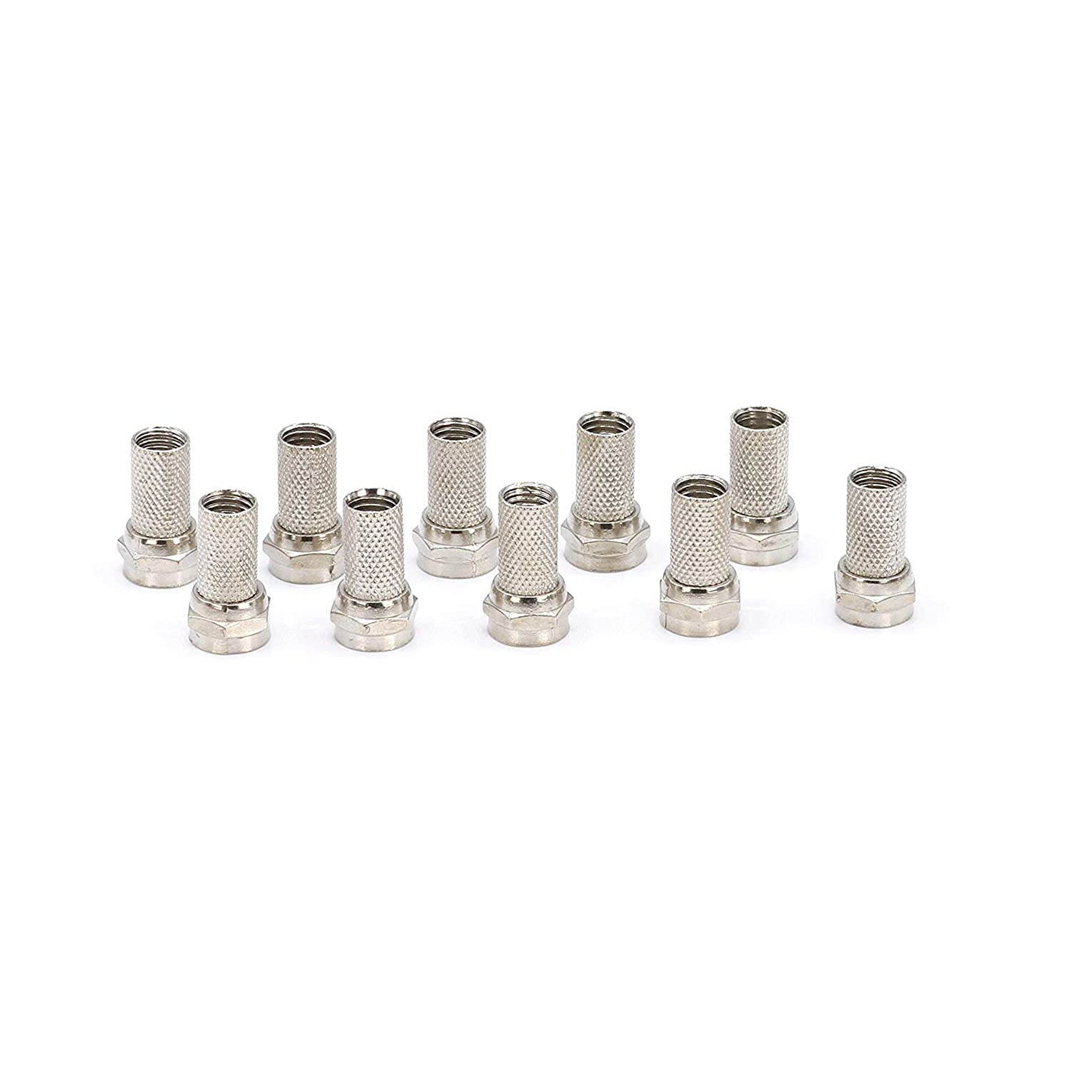 THE CIMPLE CO - Coaxial Cable Screw on Connector (Twist on Connector/Fitting) for RG59 Coaxial Cable. Easy Installation, No Tools Required. Pack of 4