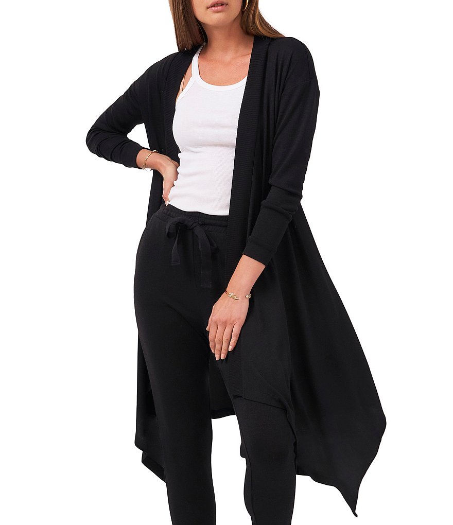 1. STATE Long Sleeve Drape Front Cozy Cardigan