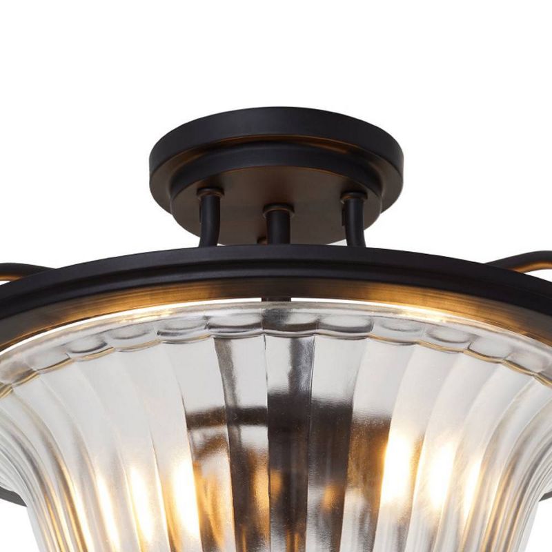 13" Two Light Semi-Flush Ceiling Light Bronze - Cresswell Lighting