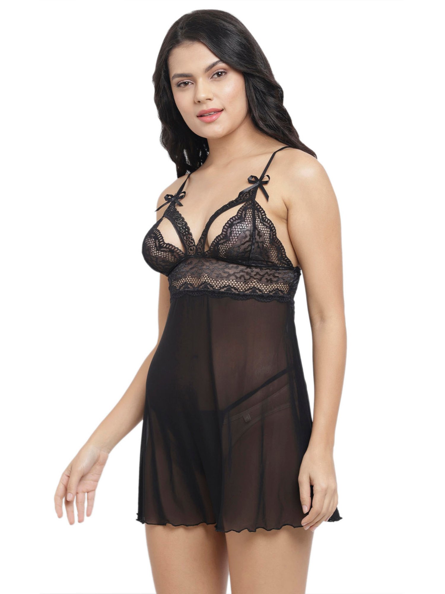 N-Gal Black Lace Babydoll