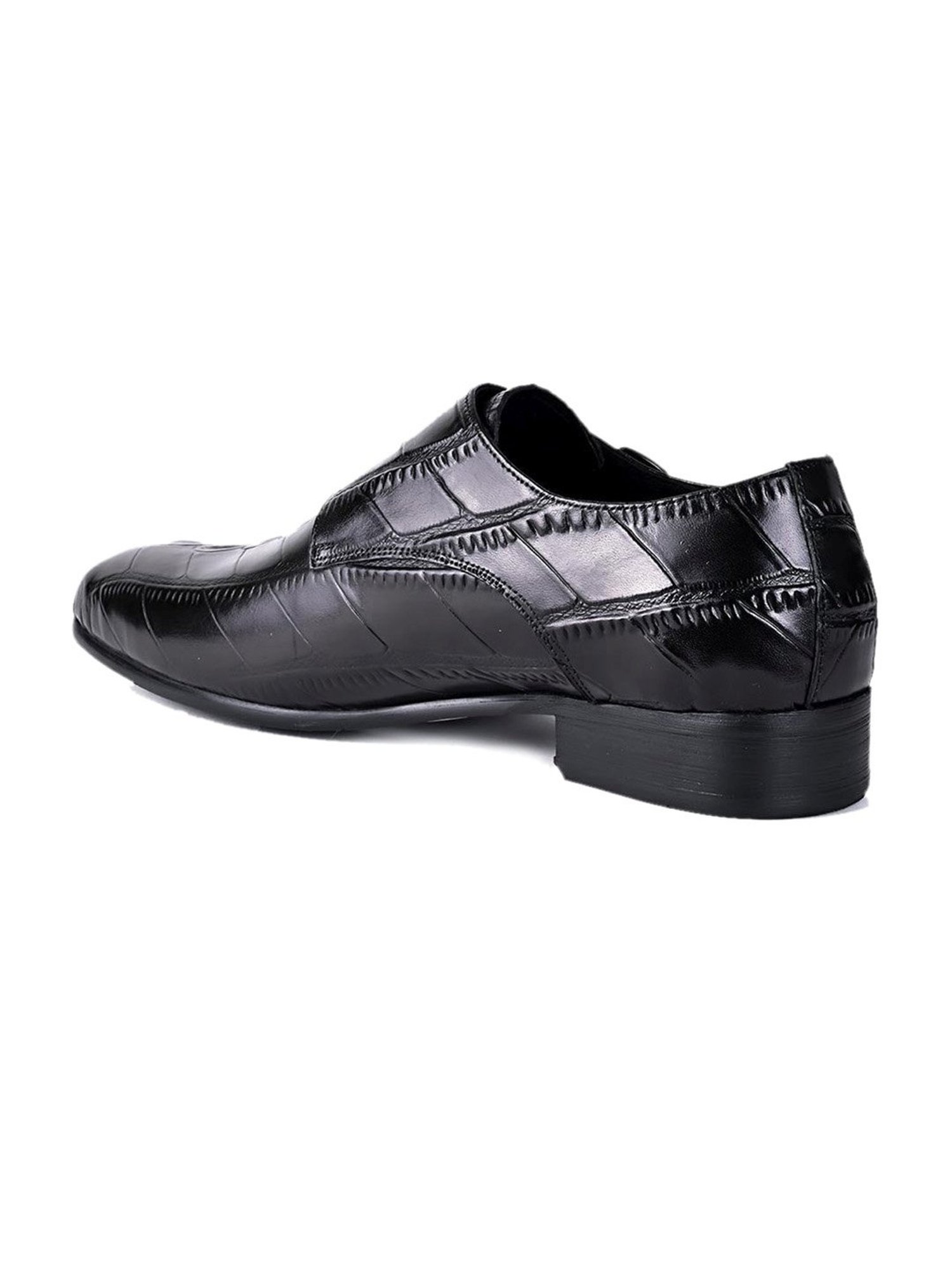 Cobblerz Men's Black Monk Shoes