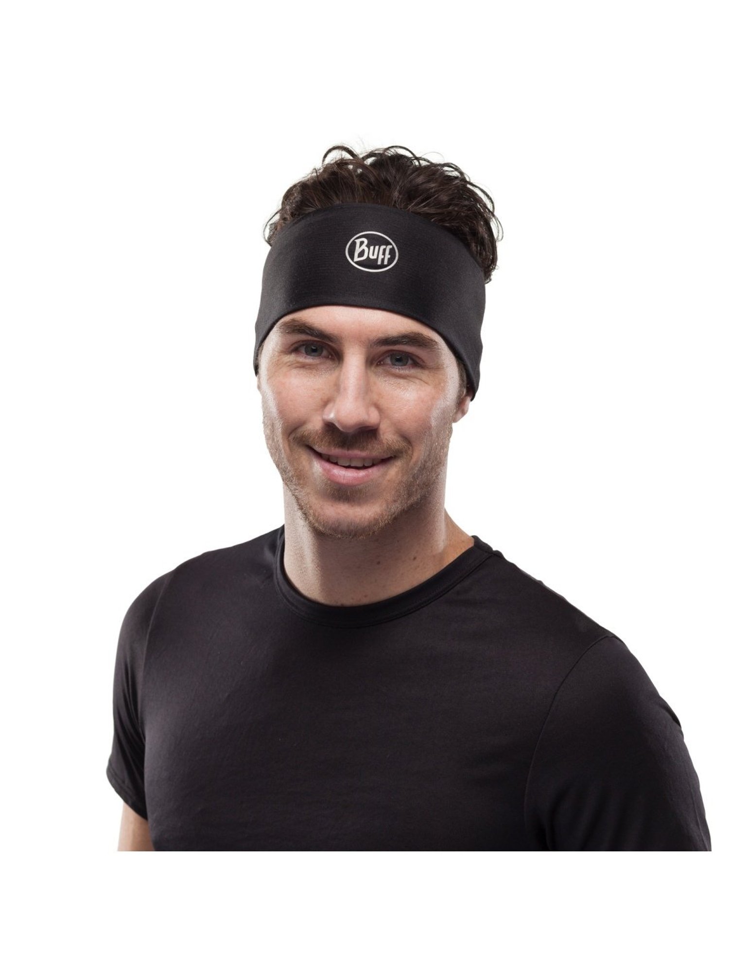 BUFF Black Solid Headband