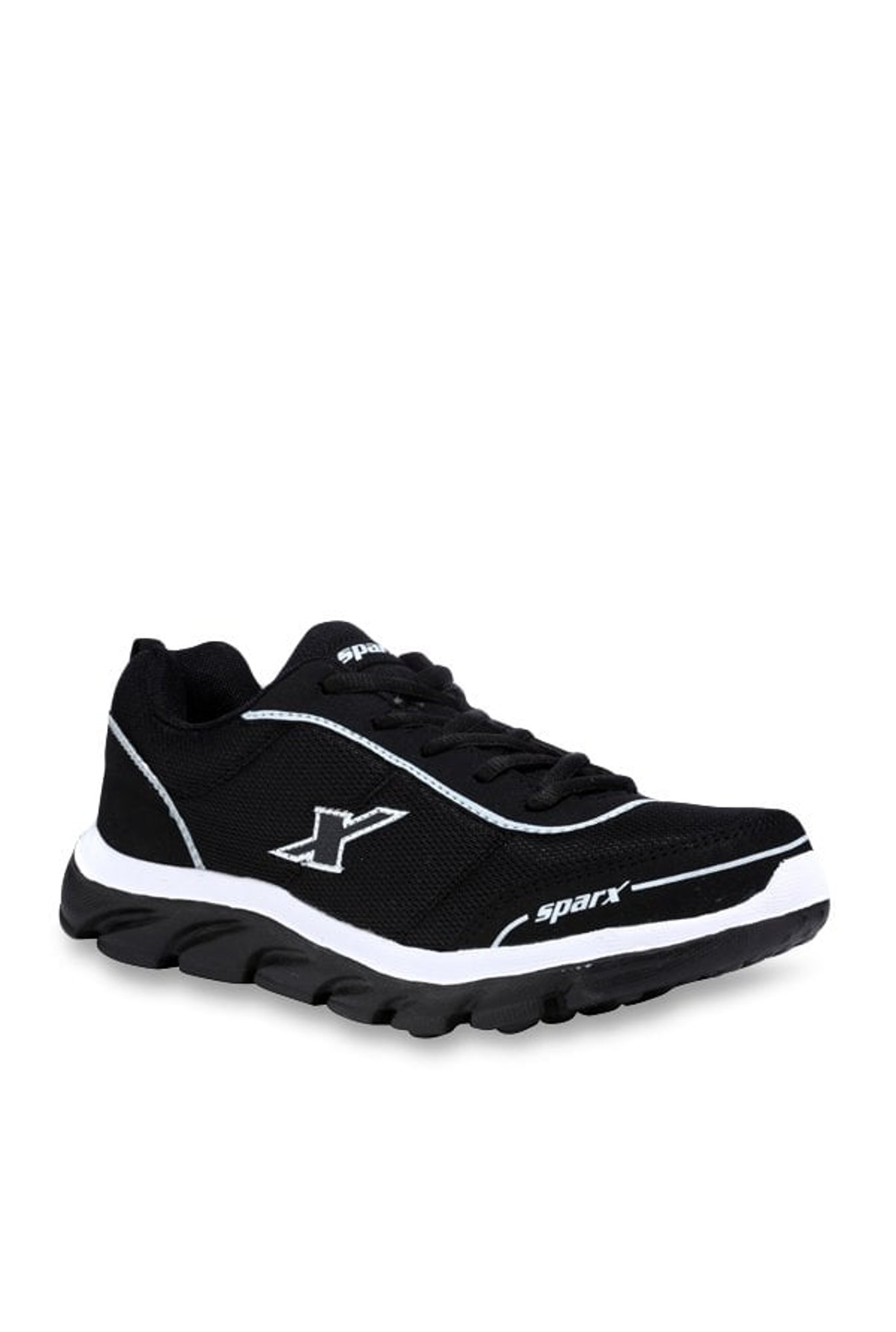 Sparx White & Black Running Shoes