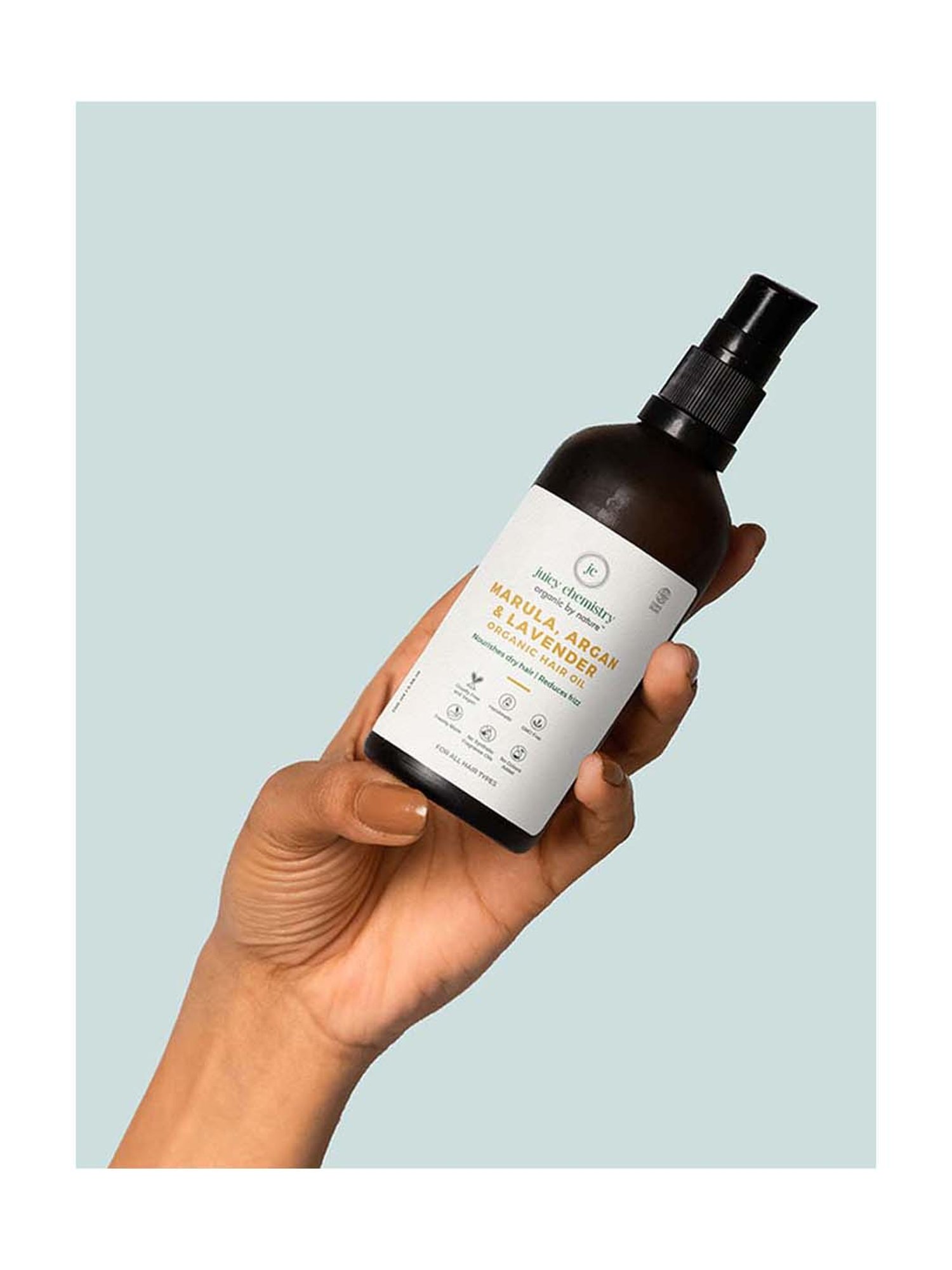 Juicy Chemistry Organic Marula Argan & Lavender Organic Hair Oil - 100 ml