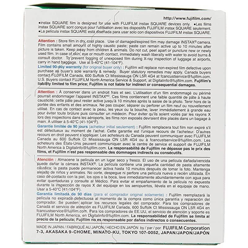 Instax Square Twin Pack Film 20 Exposures