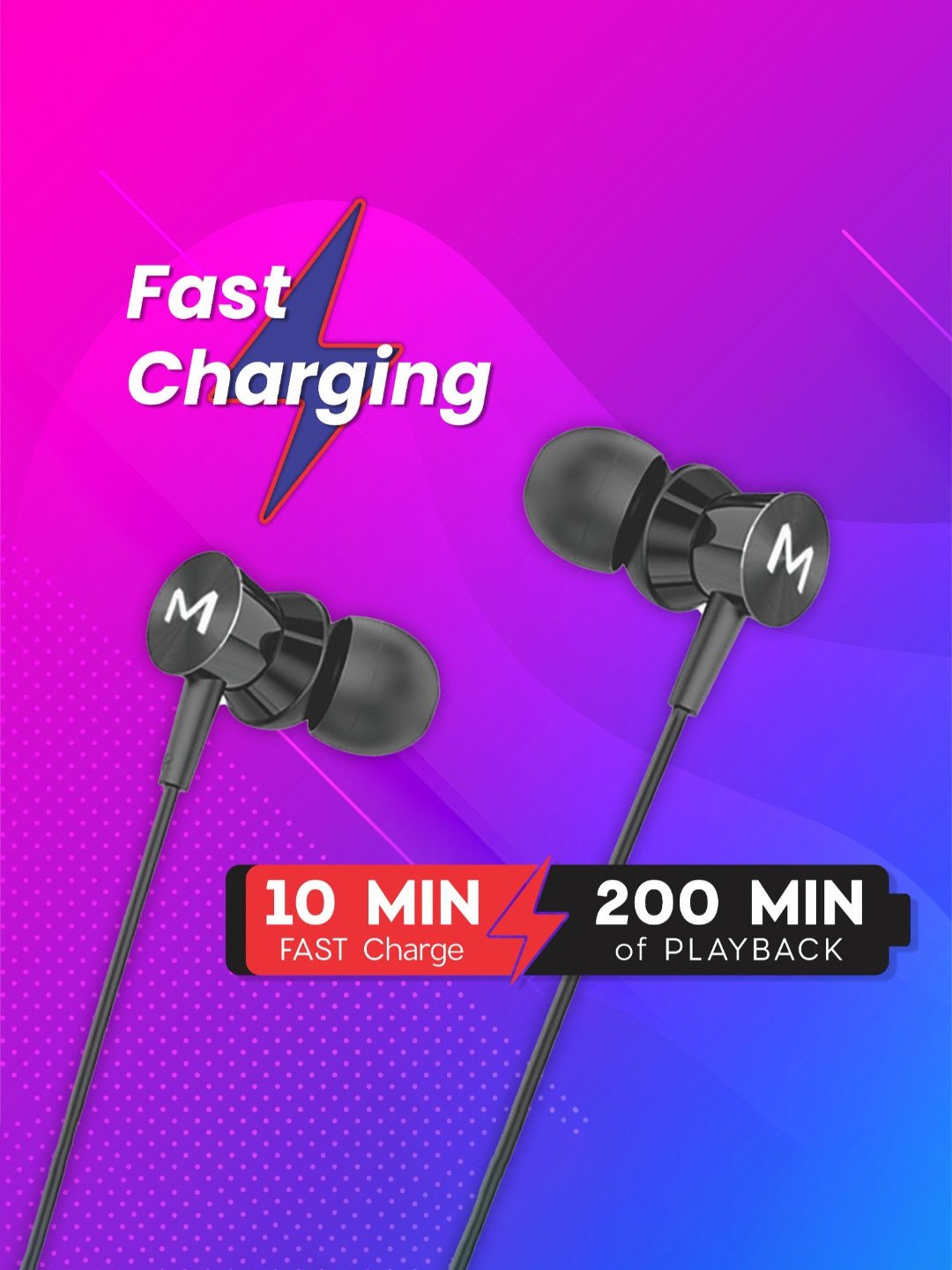 Maxx NX121 In Ear Bluetooth Neckband with Upto 25 Hours Playback & Fast Charging (Black)