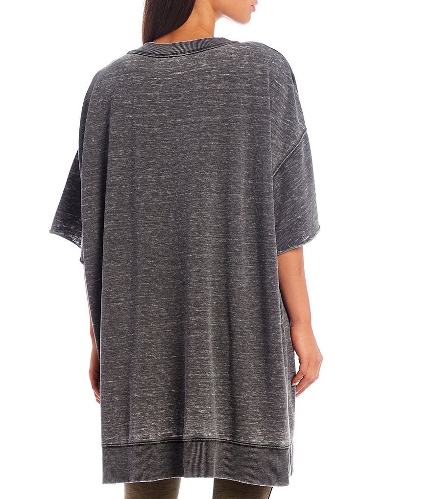 Karen Kane Short Sleeve Tie-Dye Hoodie