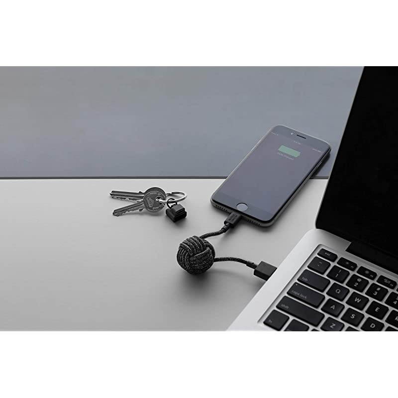 Key Cable - Ultra-Strong Reinforced [MFi Certified] Durable Lightning to USB-A High Speed Charging Cable with Key Fob Compatible with iPhone/iPad (Cosmos)