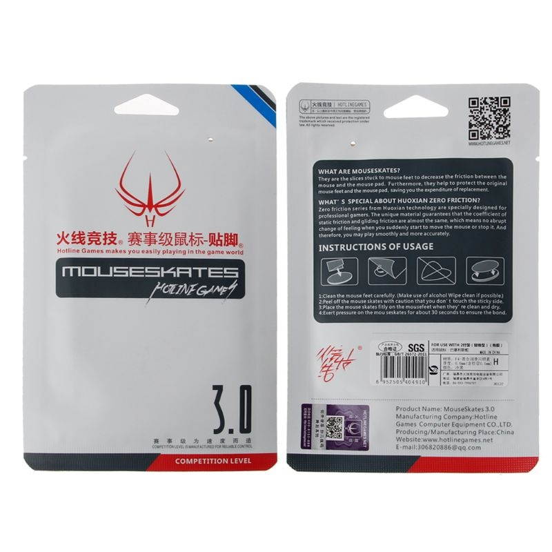 Lejiahong 2  Sets/Pack Original Hotline Games Competition Level Mouse Feet Mouse Skates Gildes for SteelSeries Rival 700 Gaming Mouse