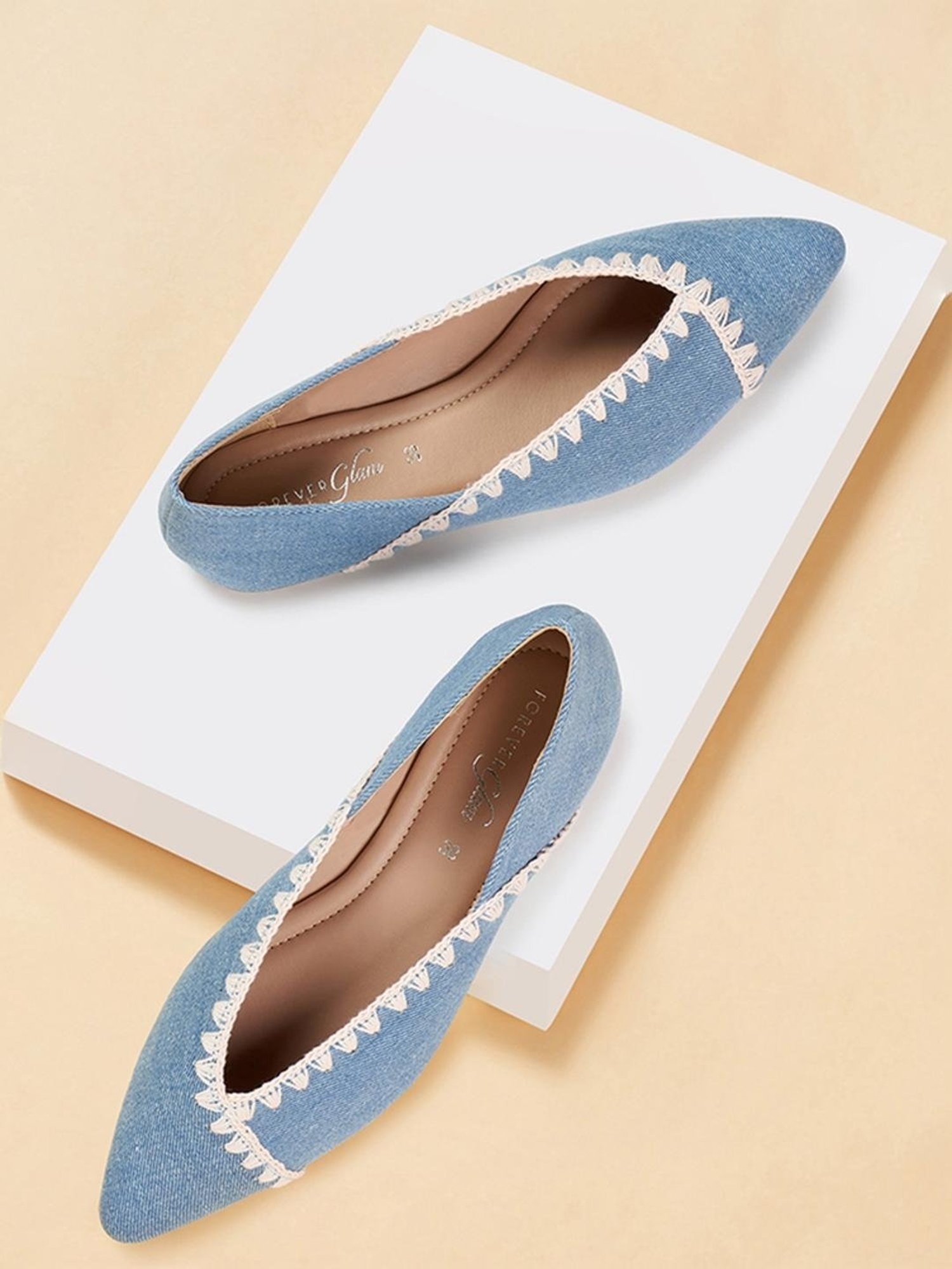 Forever Glam by Pantaloons Women's Blue Flat Ballets