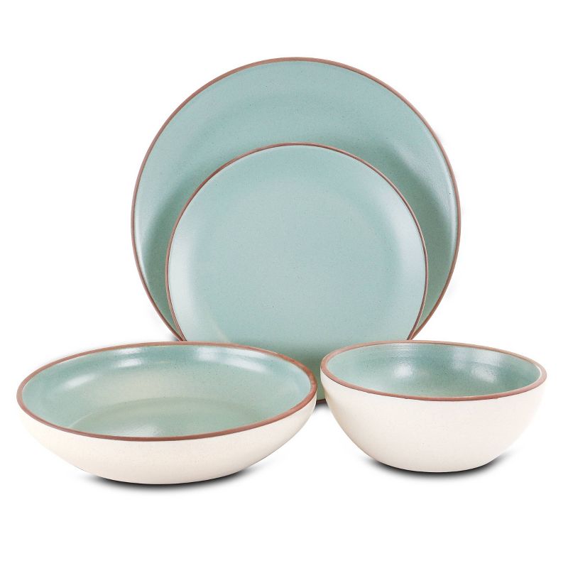 Gibson Elite 16pc Terracotta Contempo Classic Dinnerware Set Mint