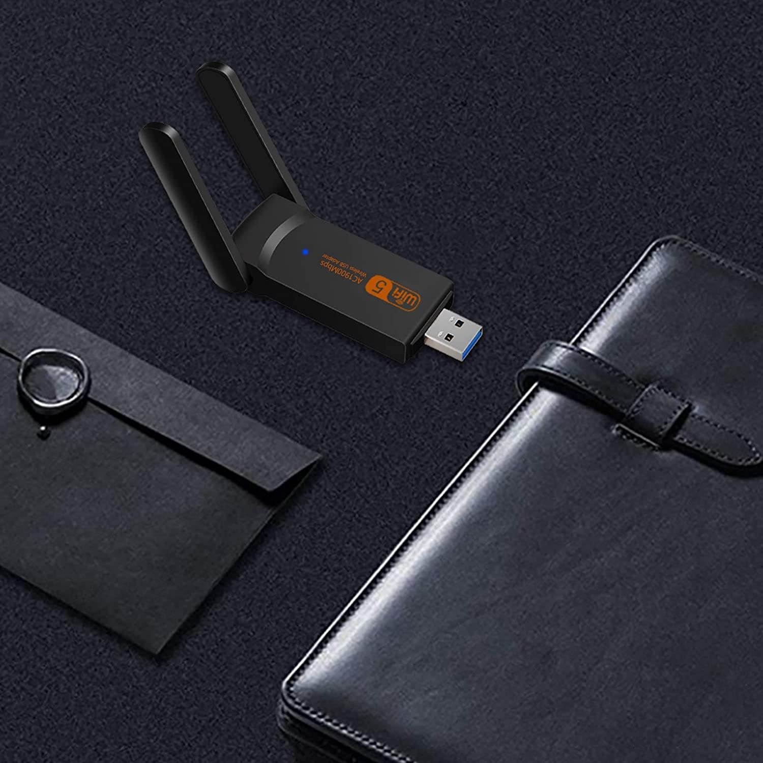 1900Mbps WiFi Adapter Aigital USB Network Adapter Dual Band 5GHz & 2.4GHz Wireless WiFi Dongle with High Gain Antennas for PC/Desktop/Computer Compatible with Windows XP1087 and Mac OS 10.7~10.15