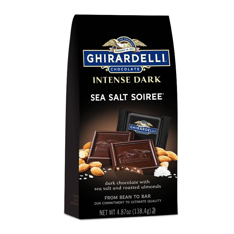 Ghirardelli Intense Dark Sea Salt Soiree Chocolate Squares - 4.87oz