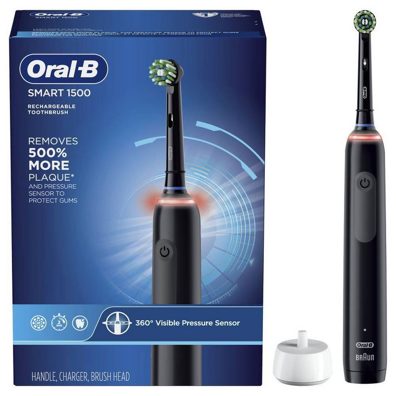 Oral-B Smart 1500 Electric Rechargeable Toothbrush - Black