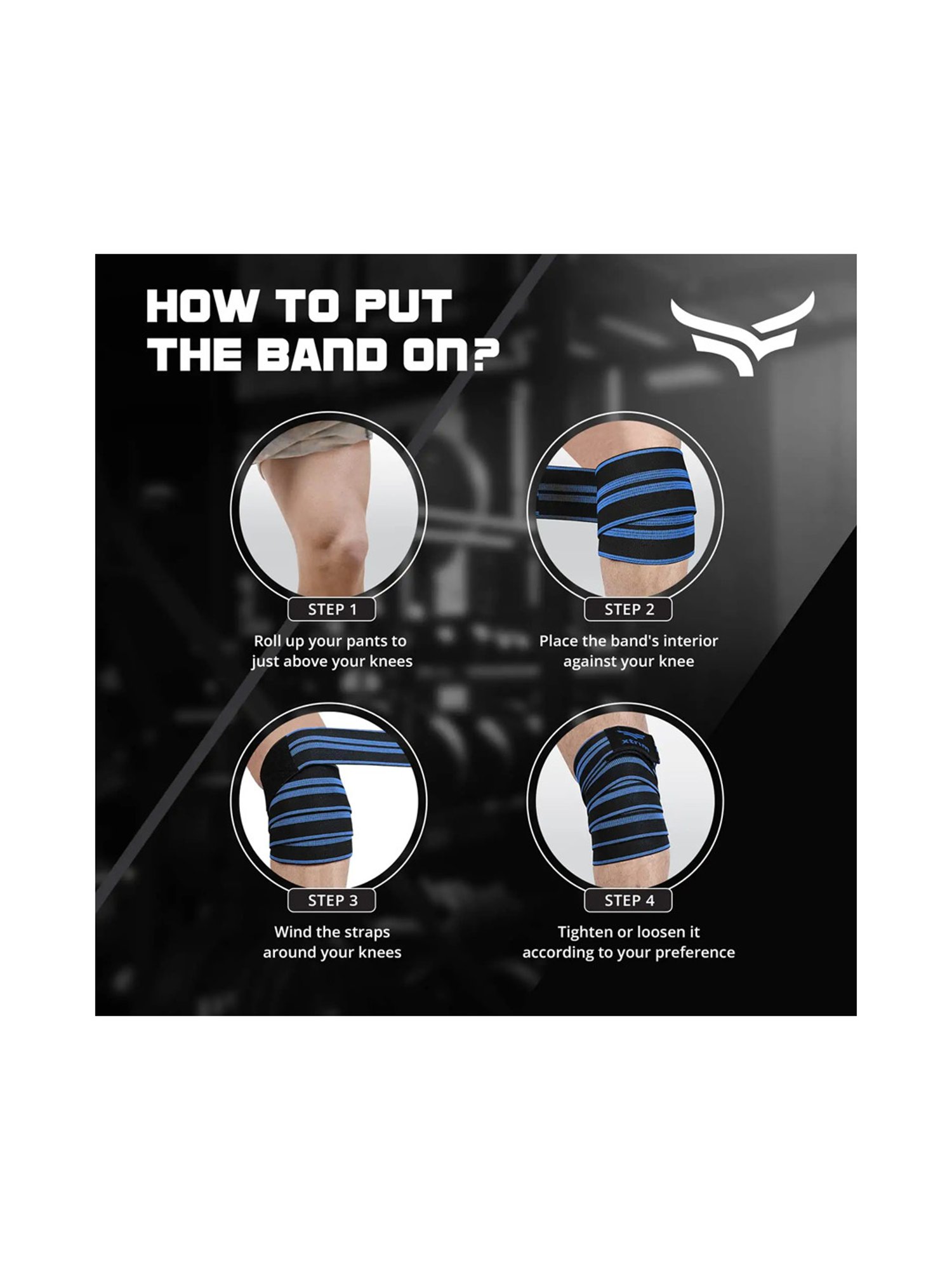 Xtrim Set of 2 Knee Wrap (Blue)