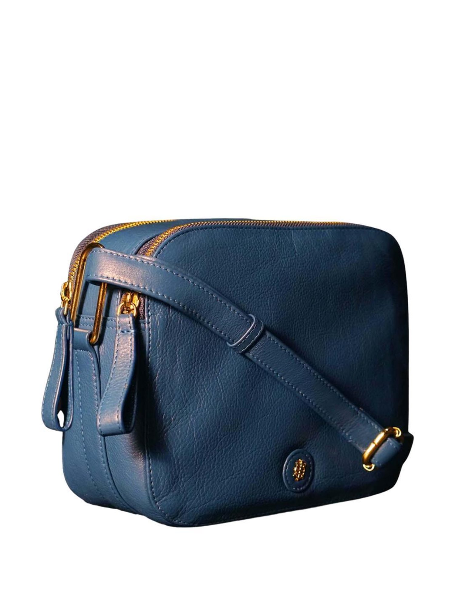 Tortoise Go Everywhere Ellena Sea Blue Solid Medium Cross Body Bag