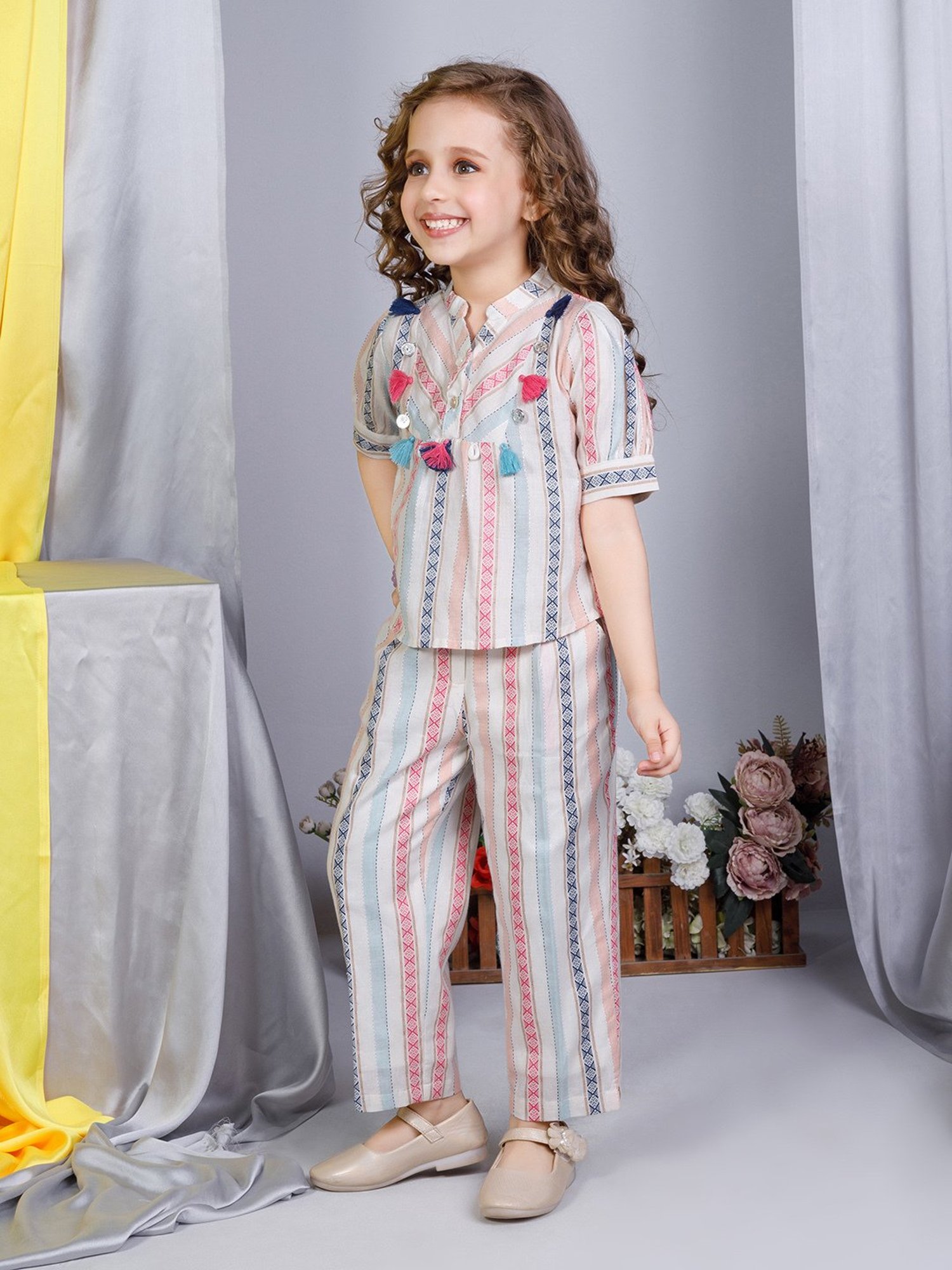 Peppermint Boys Multicolor Printed Top with Pants