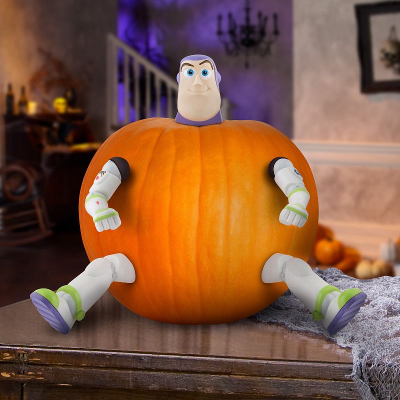 Gemmy Pumpkin Push Ins Buzz Lightyear Disney, white