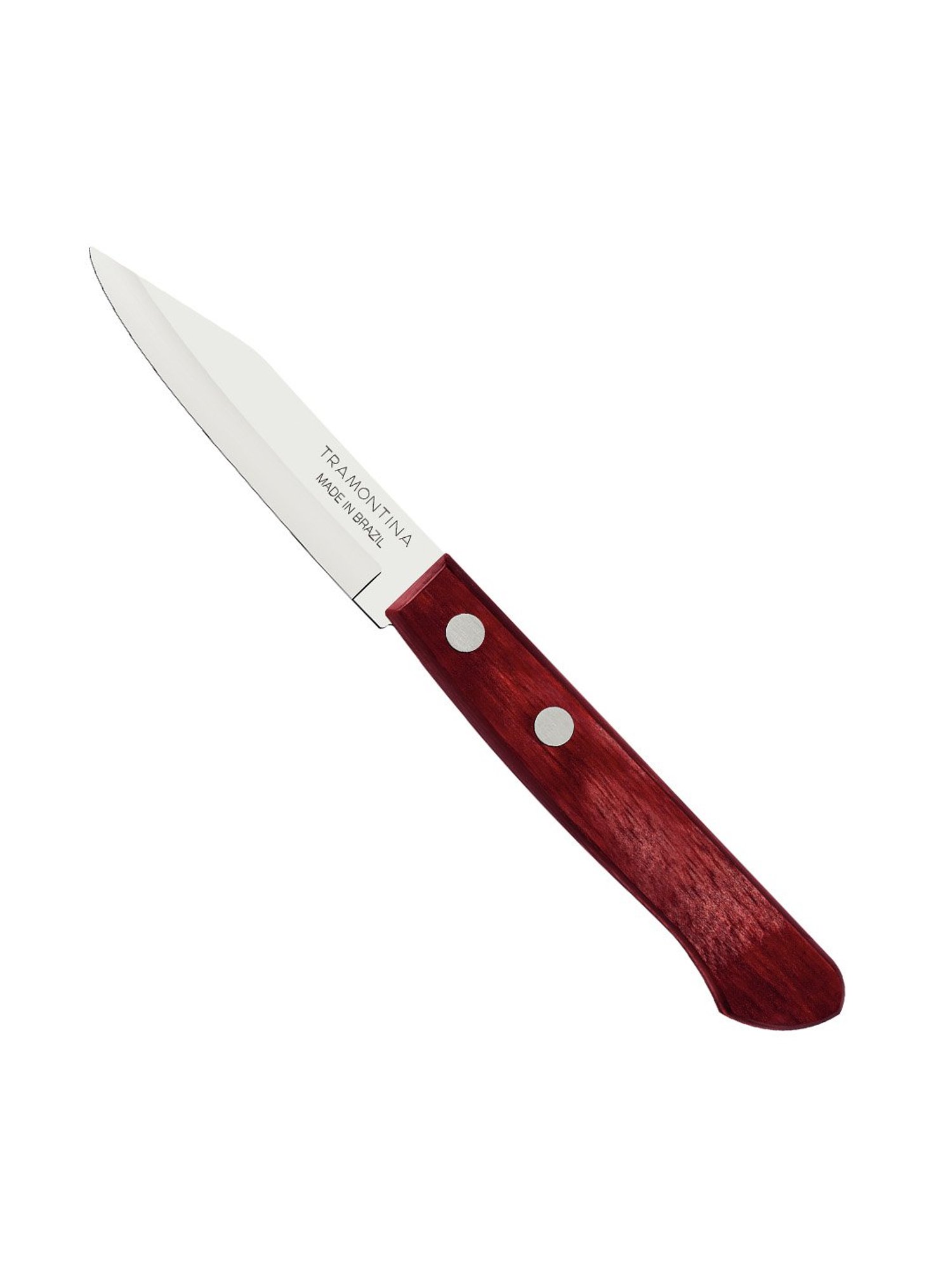 Tramontina Polywood Stainless Steel Vegetable & Fruit Knife 3" Plain Edge Polywood Handle
