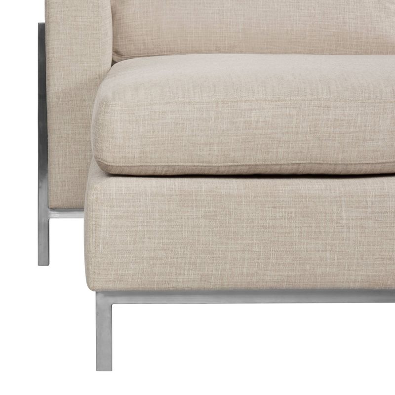 5pc French Seamed Sectional Mona Abstract Gray - Project 62™