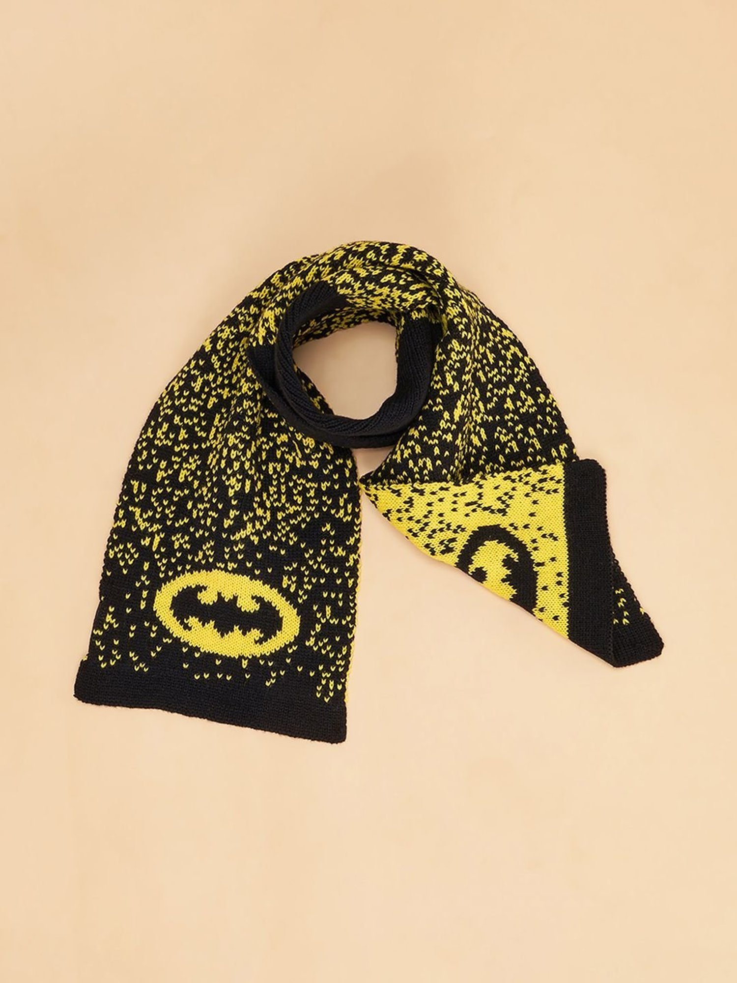 Pantaloons Junior Yellow Batman Printed Muffler