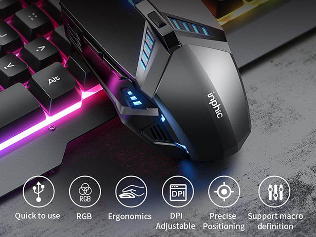 Gaming keyboard and Mouse Wired Backlit Mechanical Keyboard Gamer kit 4000DPI Ergonomic Gaming Mouse RGB for Desktop PC Laptop