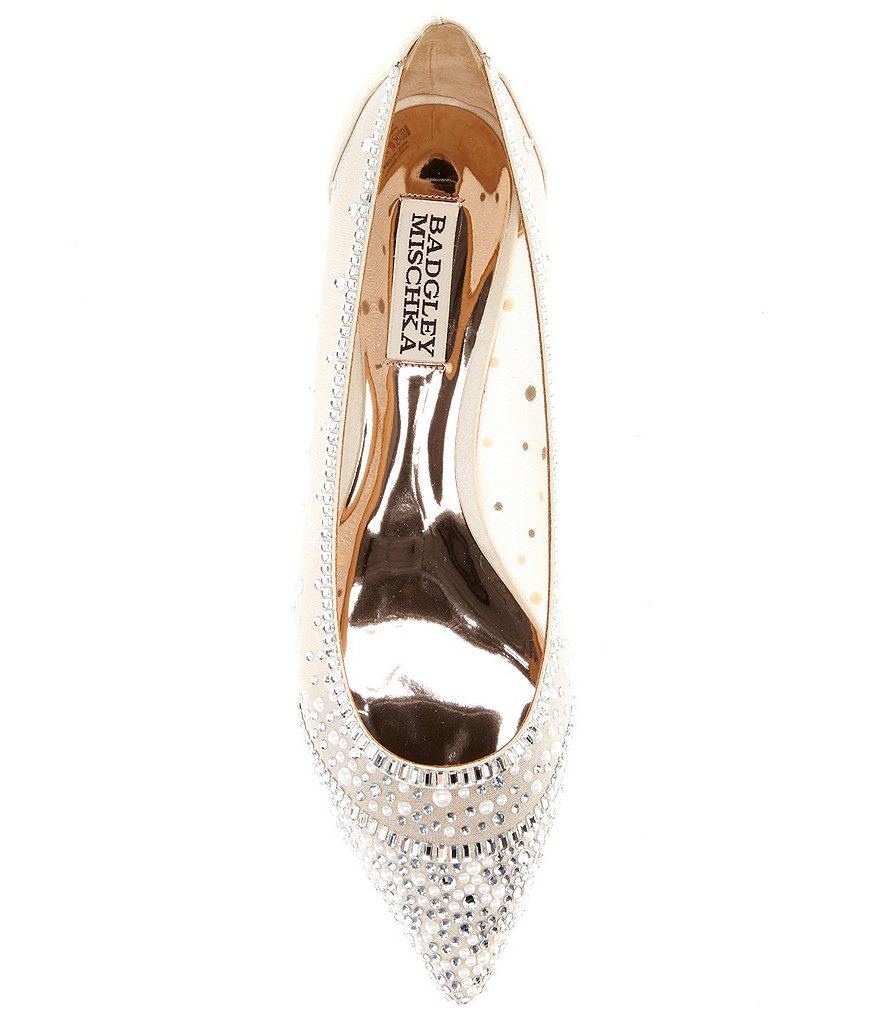Badgley Mischka Babette Rhinestone Embellished Dress Flats