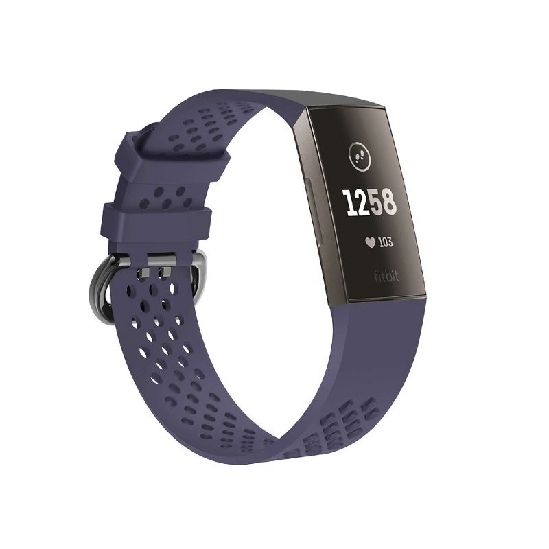 Insten Soft TPU Rubber Replacement Band For Fitbit Charge 4 & Charge 3, Gray