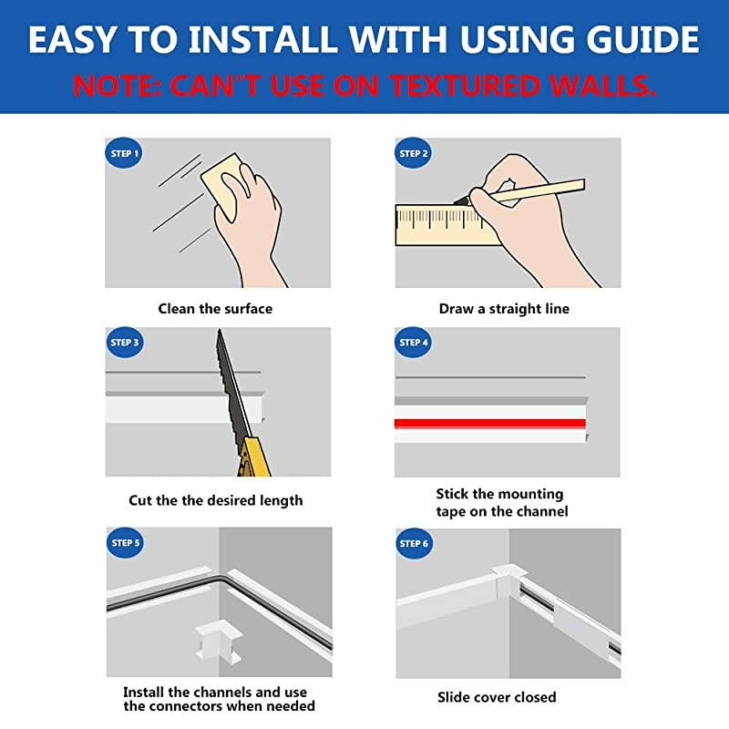 Cover Raceway Kit 157quot Cable Cover Channel Paintable Concealer System Cable Hider Wires Hiding Wall Mount TV Powers s in Home Office 10X L157in X W095in X 055in