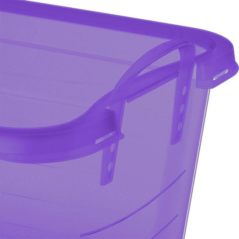 Life Story Purple Stackable Closet Storage Box Container, 55 Quart (24 Pack)