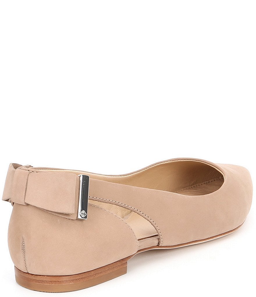 Antonio Melani Nelle Suede Bow Detail & Cut-Out Leather Flats