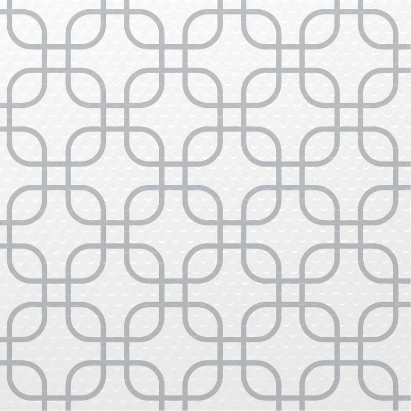 Mindfull 13" x 15' Antimicrobial Geo Fridge Liner Gray