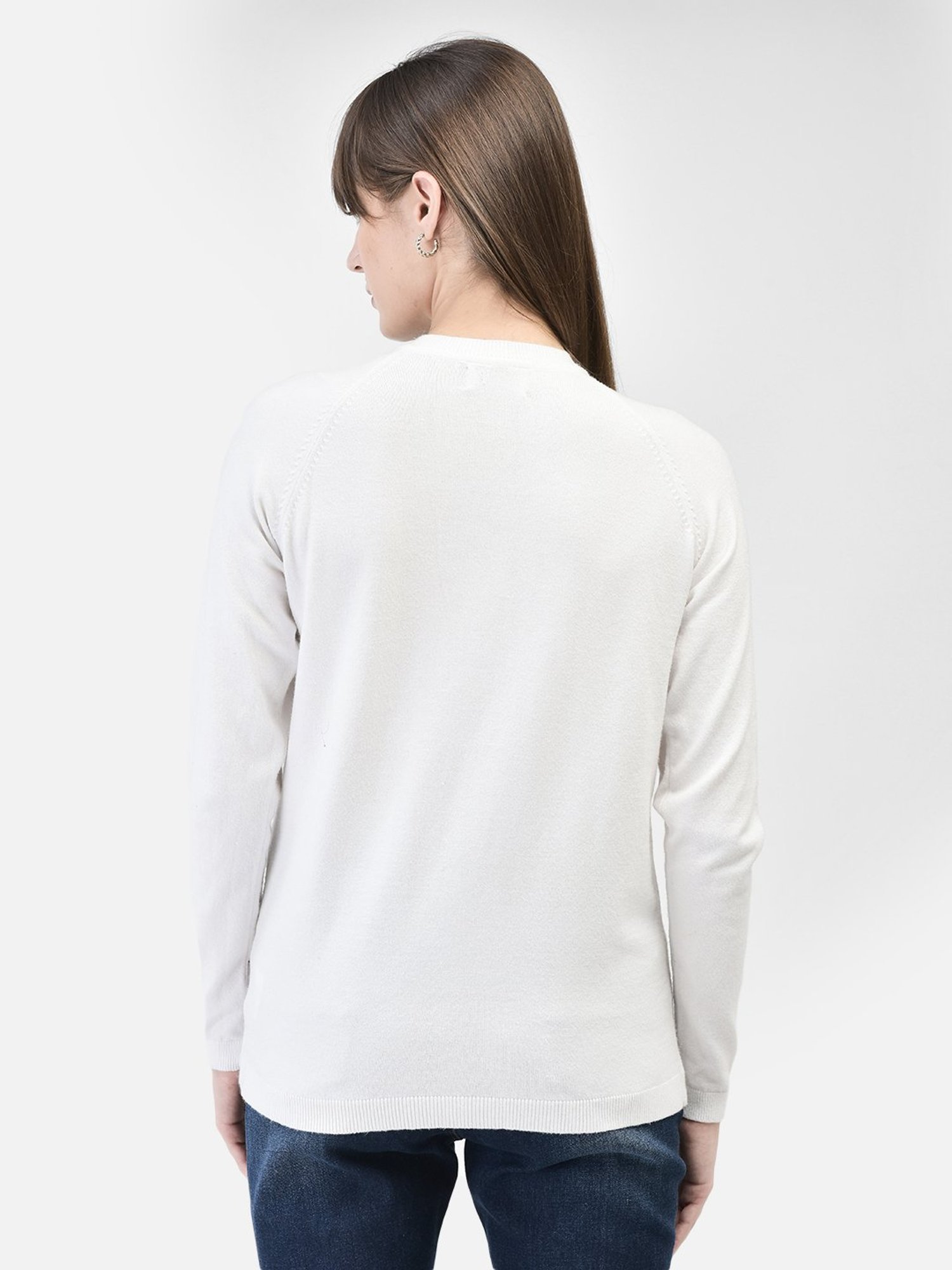 Crimsoune Club White Regular Fit Cardigan