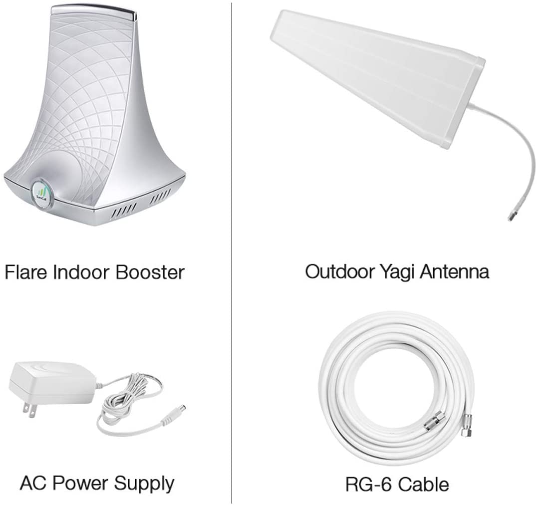 SureCall Flare 3.0 Cell Phone Signal Booster for Home & Office up to 3500 sq ft | Yagi Antenna