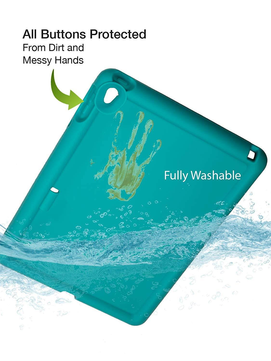 BobjGear Bobj Rugged Case for iPad Pro 9.7 (2016), (Not for 2017 iPad Pro 10.5) Custom Fit - Patented Venting - Sound Amplification - BobjBounces Kid Friendly (Terrific Turquoise)