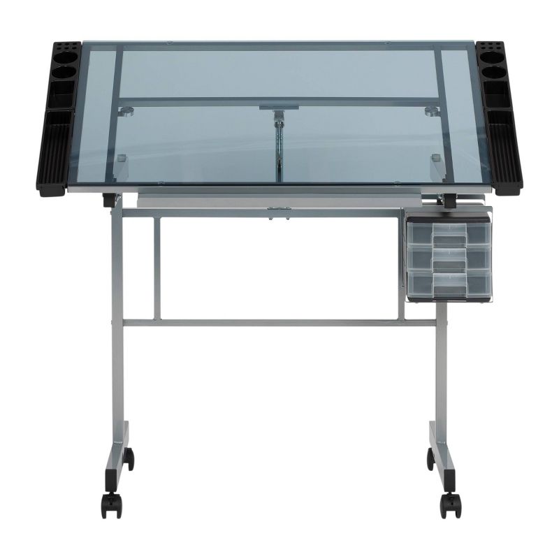 Canvas & Color Drawing Craft Station Silver/Blue Glass - Studio Designs