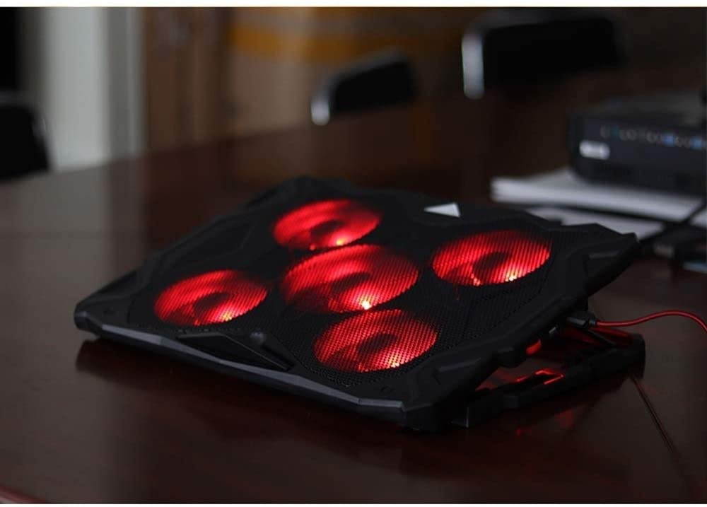 YLHXYPP 11-17 Inch Laptop Cooler Cooling Pad - Slim Portable USB Powered (5Fans)