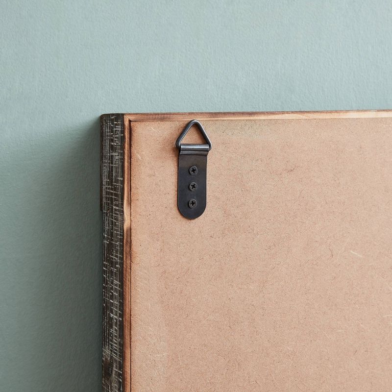 32" x 20" Rectangular Wall Mirror Distressed Wood Gray - Danya B.