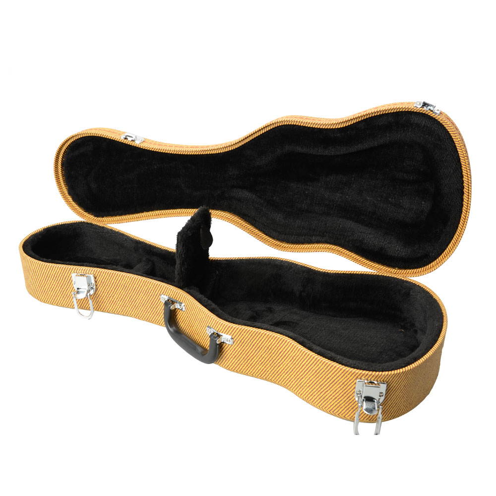 Magace 21" Leather Ukulele Case,Top Grade Concert Classic Hard Case