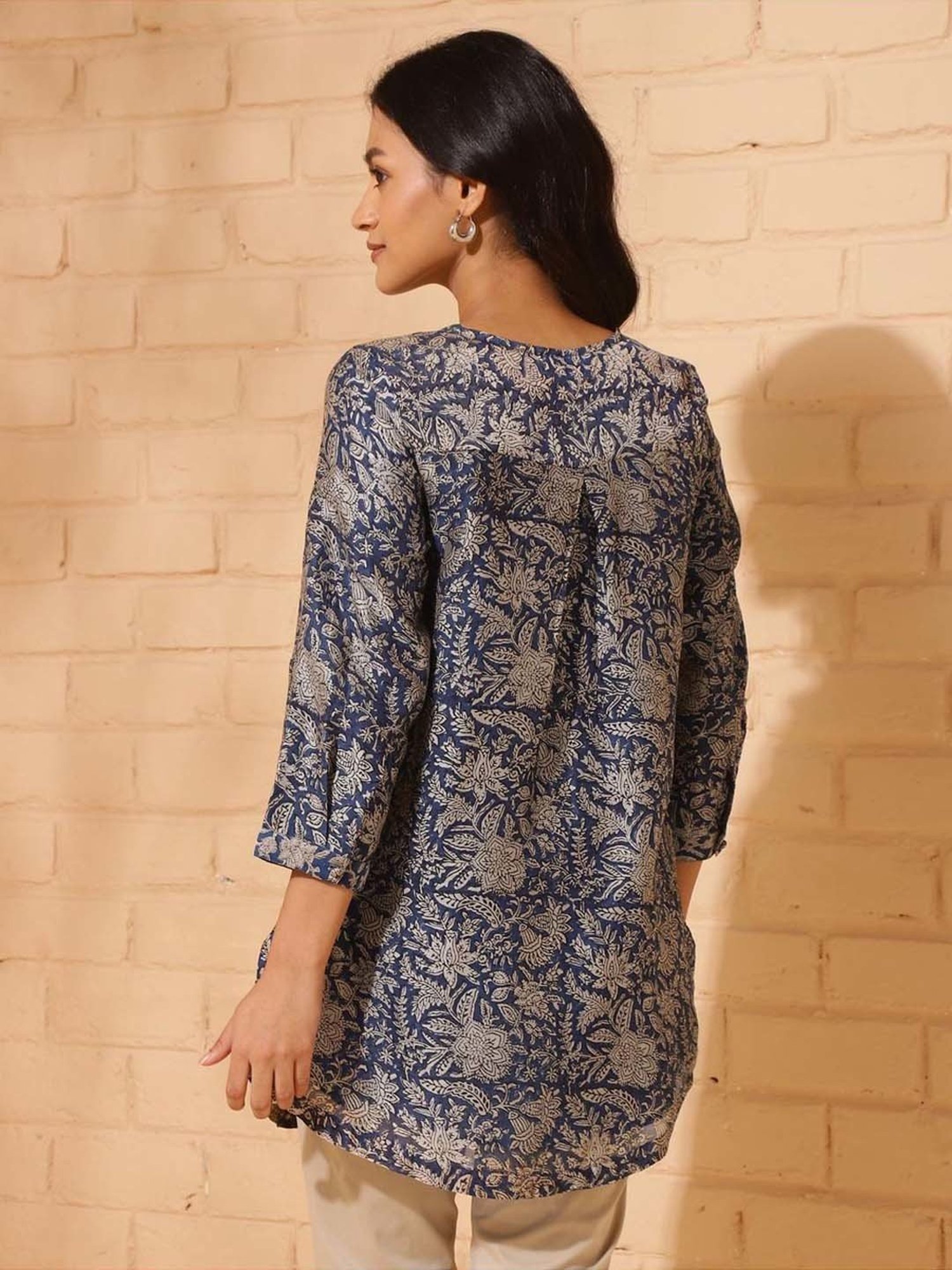 Fabindia Blue Printed Tunic