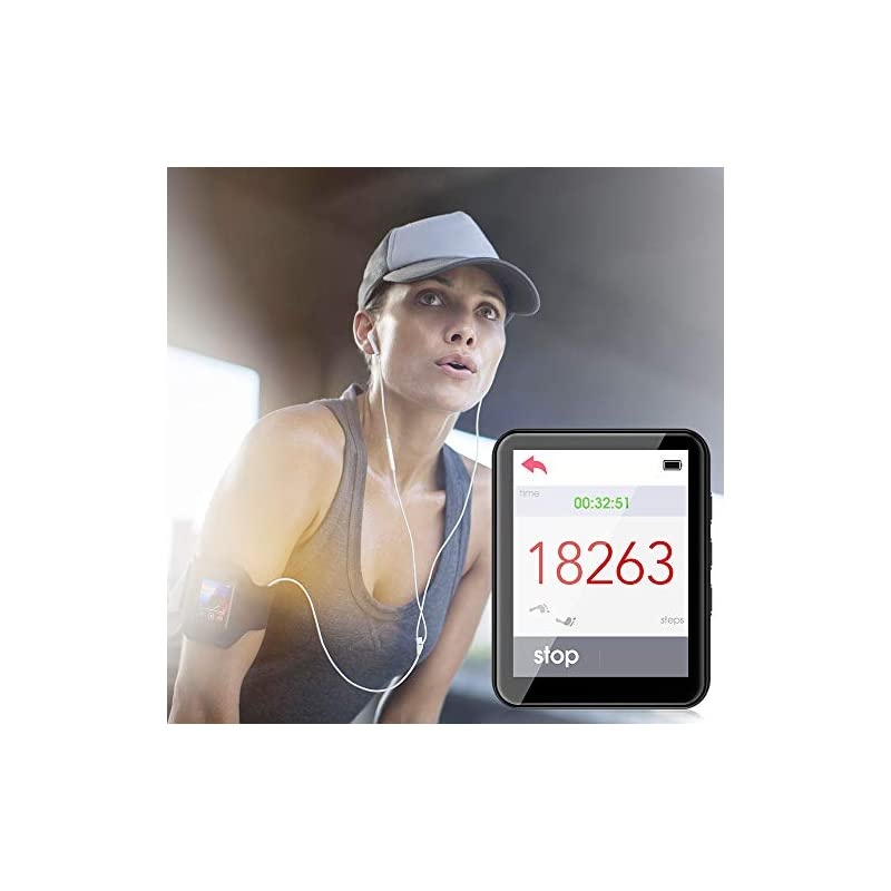 Player Bluetooth 50 Touch Screen Music Player 16GB Portable Player with Speakers high Fidelity Lossless Sound Quality FM Radio Recording eBook 18 inch Screen Player Support 128GB