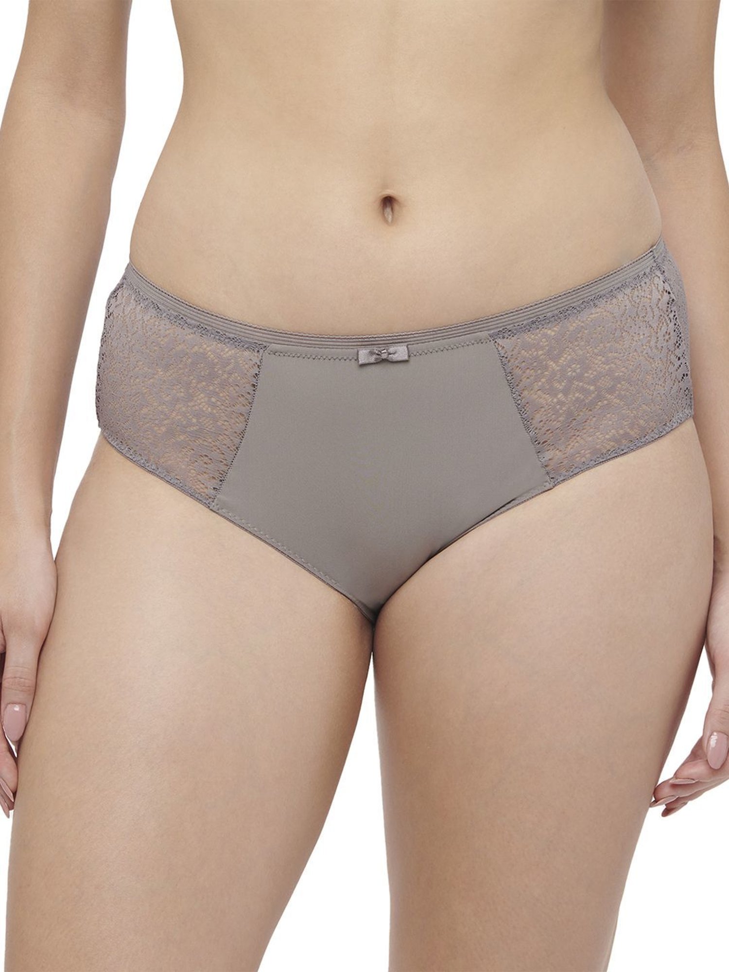 Triumph Fossil Grey Lace Work Panty