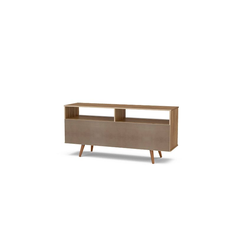 60" Danbury Tv Stand Walnut and White - Chique
