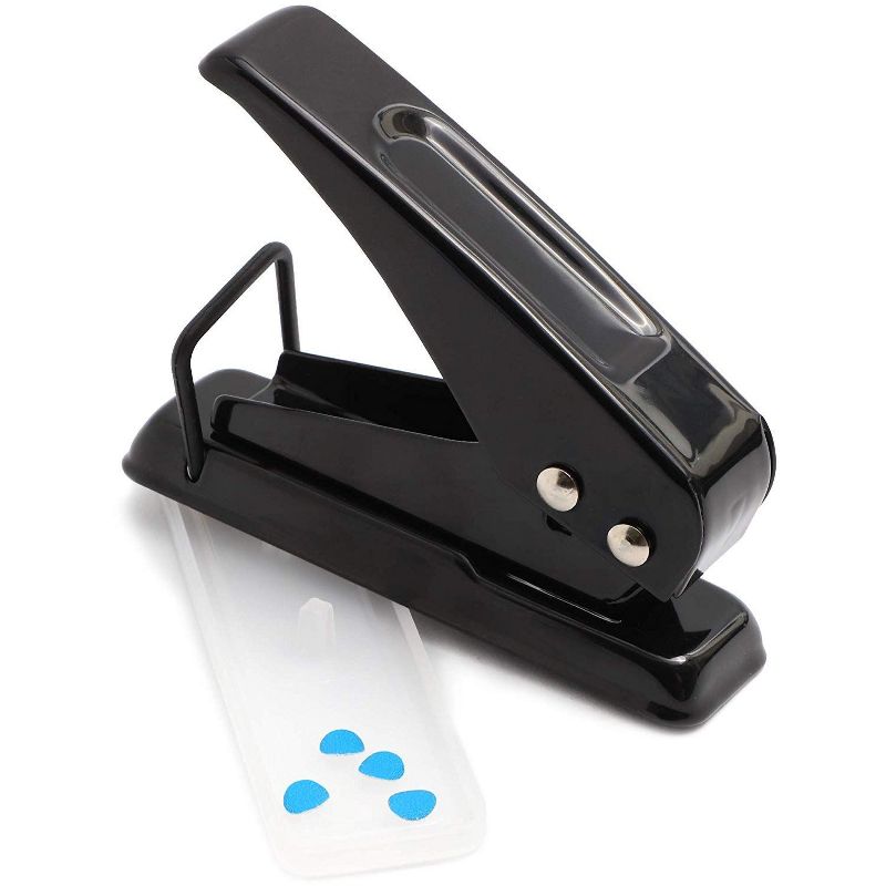 Business Source Heavy-duty 3-hole Punch - Black