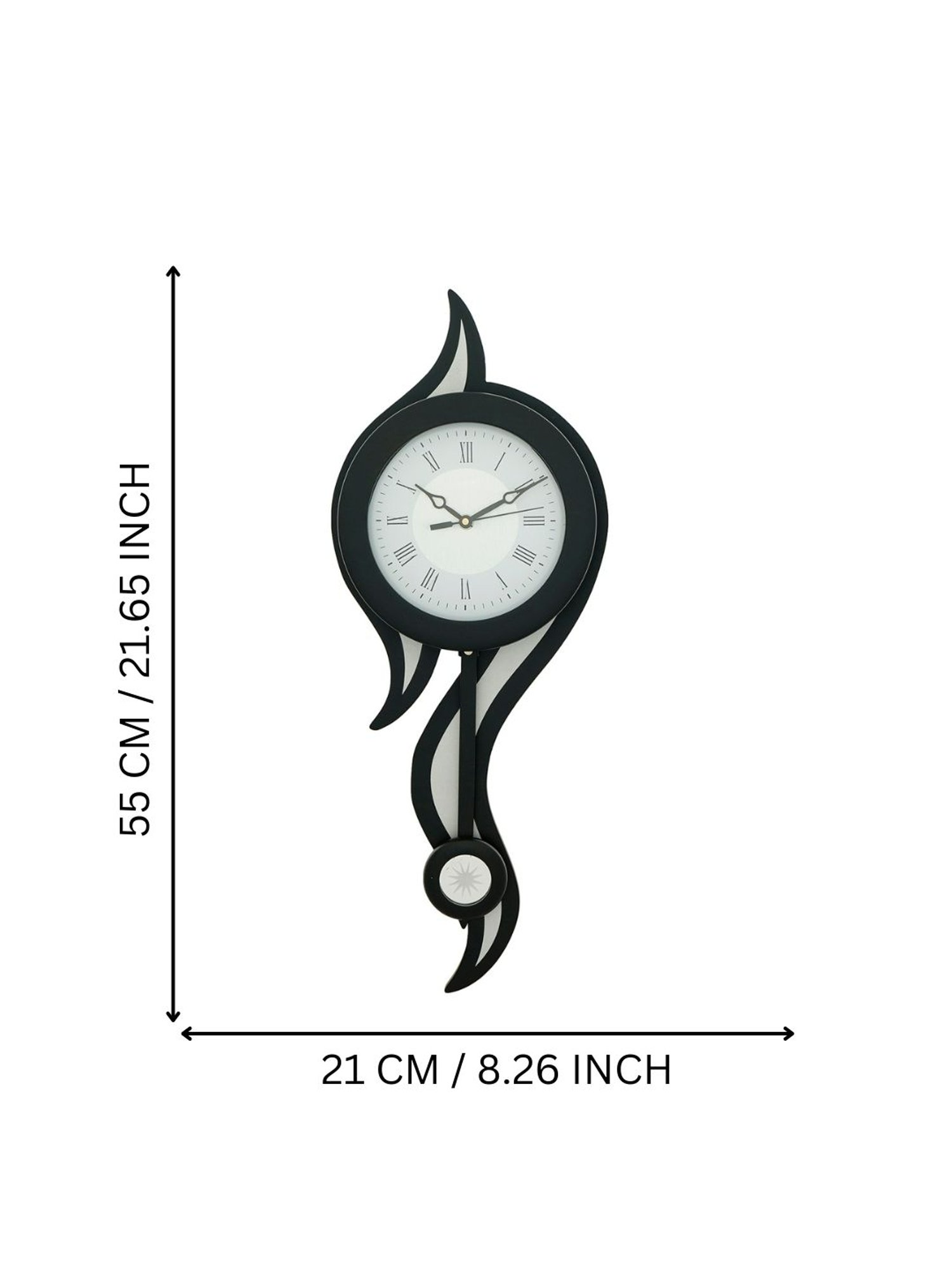 CHRONIKLE Vertical Black Wood Wall Clock