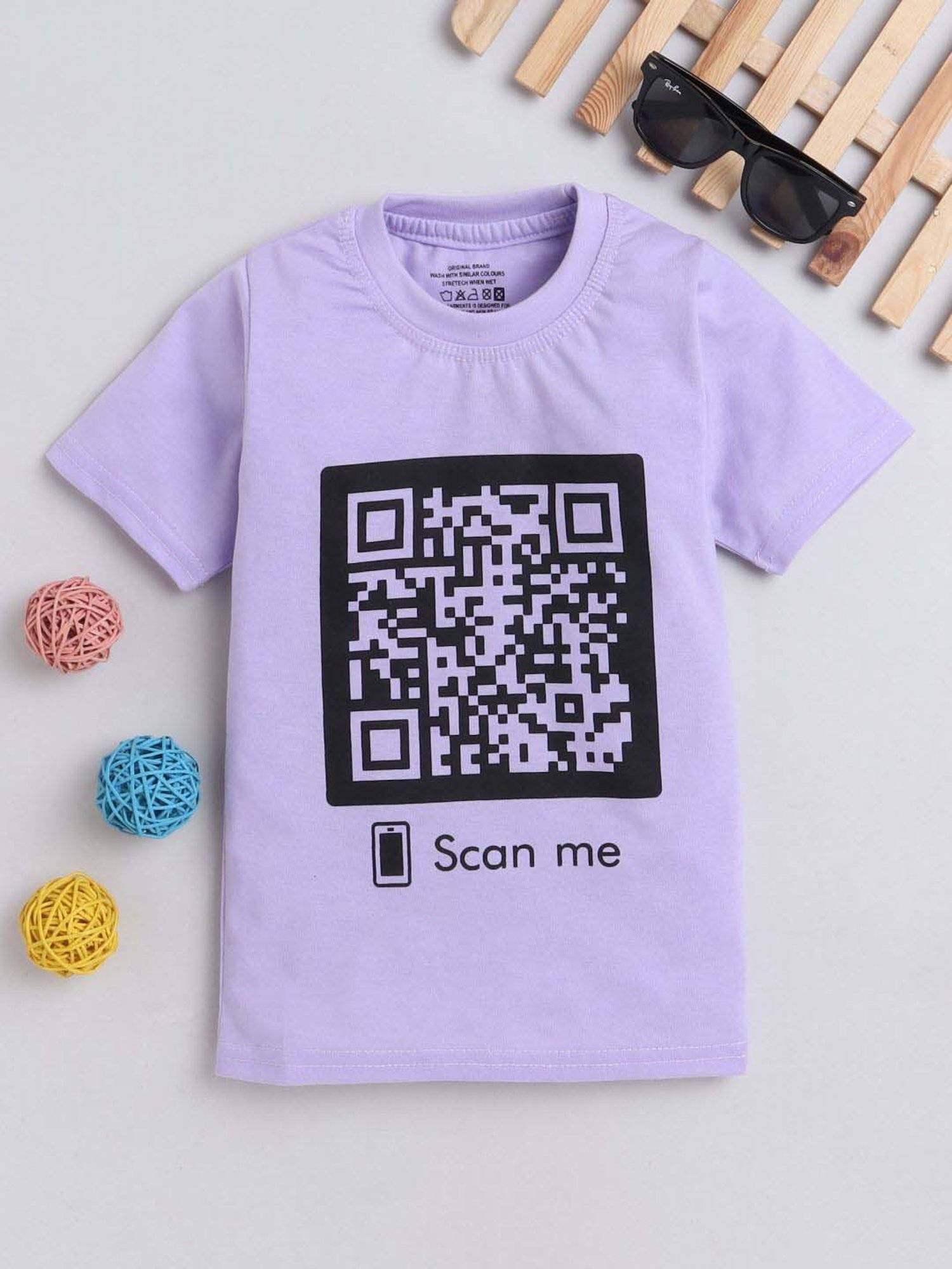 Fourfolds Unisex Purple Printed T-Shirt