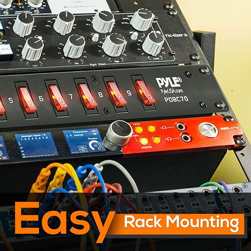 PDU Power Strip Surge Protector - 150 Joules,9 Outlet Strips Surge Protector z - Heavy-Duty Electric Extension Cord Strip - 1U Rack Mount Protection Power Outlet Strip - 9 Front Switch -  PDBC70